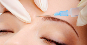 Close Up of Botox Treatment on Forehead