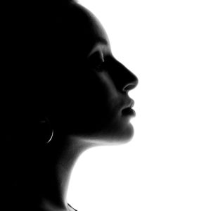 profile of a woman's head & neck